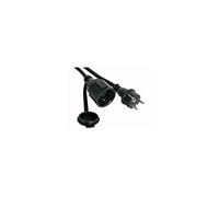 Perel ec05r15 de G goma cable de extensión, 5 m de longitud, Negro