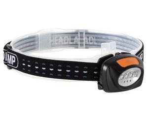 Perel ehl11n lampara frontal 2 en 1 con 4 led blancos y 3 led rojos