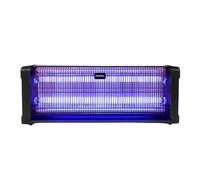 Perel Eliminador de Insectos eléctrico, 180º, LED UV, Rejilla de 2800 V, Bandeja colectora extraíble, 150 m², Negro