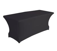 Perel Funda elástica Blanca 180 x 75 x 74 cm para mesas rectangulares Cubierta elástica con Bolsillos para Patas Lavable Ajuste Firme Ideal para Boda Fiesta Evento Feria