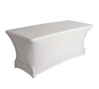 Perel Funda Elastica de Mesa, Blanca, 180 x 75 x 74 cm, Mesa Rectangular