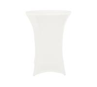 Perel Funda Elastica para Mesa Alta, Blanca, 80 x 100 cm, para Mesa Redonda