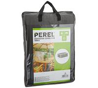 Perel Funda impermeable y resistente a los UV para mesa de jardín 185 x 105 x 75 cm, cubierta exterior resistente, protección contra lluvia y suciedad, apta para mesas de hasta 180 cm, gris