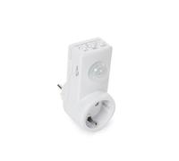 Perel Interruptor de crepúsculo, ajustable, ángulo de detección 160 °, rango de detección 9 m, 230 V, 1.5 A, 300 W, conexión a tierra F, blanco, blanco