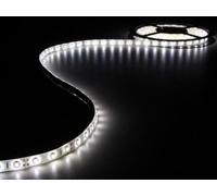 Perel Juego con tira de LED y fuente de alimentación, 300 LED 3528 brillantes, regulables, flexibles y autoadhesivos, se pueden cortar cada 3 LED (5 cm), revestimiento de PU, 5 metros de largo, blanco
