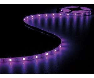 Perel Juego de tiras LED con 150 LEDs 5050 brillantes, controlador RGB y fuente de alimentación, fácil control mediante el mando a distancia por infrarrojos incluido, flexible y autoadhesivo,