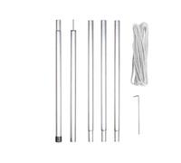 Perel kit de fijación con mástil, cuerda y estacas, metal, diámetro