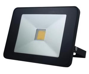 Perel LED Floodlight, 30 W, 3200 lm, 4000 ° K, blanco neutral, para interiores y exteriores, soporte ajustable, control remoto, aluminio, negro