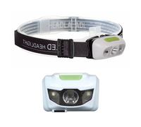 Perel LED-Headlamp, LED blanco brillante, múltiples modos de luz, recargables, USB, ideales para actividades al aire libre
