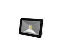 Perel LED Spotlight, 10 W, 1000 LM, 4000 ° K, blanco cálido, para uso interior y exterior, soporte de montaje ajustable, aluminio, negro