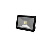 Perel LED Spotlight, 10 W, 1000 LM, 4000 ° K, blanco cálido, para uso interior y exterior, soporte de montaje ajustable, aluminio, negro