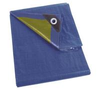 Perel Lona Repelente al Agua 3 x 6 m de poliéster 110 g/m², Lona Rectangular con 18 Ojales y Esquinas reforzadas para Exterior