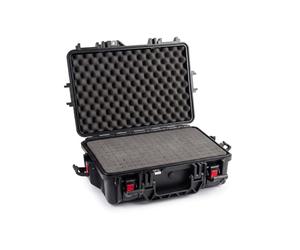 Perel Maleta rígida de protección IP67 impermeable con espuma precortada, maletín para cámara dron equipo y herramientas, maleta antigolpes antipolvo con válvula de presión y asa, 450 x 336 x 174 mm