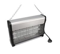 Perel Eliminador de Insectos eléctrico, LED UV, Rejilla de 2800 V, Bandeja colectora extraíble, 80 m², Metal