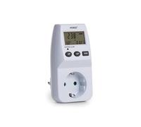Perel Medidor de energía, pantalla LCD, 230 V, 16 A, 3600 W, German Grounding Tipo F, blanco