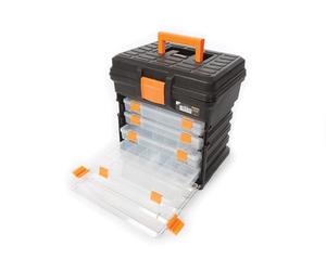 Perel om14h pieza pequeña y caja de herramientas negro, amarillo