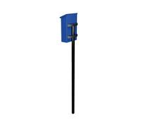 Perel Poste para buzon Negro de Acero galvanizado, 150 cm de Altura, autoportante con Soportes de Montaje, Resistente a la Intemperie y Estable para Exterior