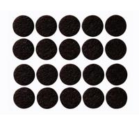 Perel Protectores de Piso de Fieltro para sillas, Patas de sillas, Protege los Pisos de Madera Dura de los rasguños, 20 Piezas, Redondas, 20 mm, Negro