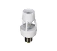 Perel Sensor de Movimiento PIR con portalámparas E27 para Interior, ángulo de detección 360°, Alcance hasta 6 m, IP20, iluminación automática y Ahorro energético
