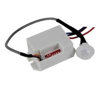 Perel Mini Detector de Movimiento, PIR, Rango de detección de 8 m, ángulo de detección de 100 °, IP20, Uso Interior, Montaje de Descarga, Blanco