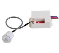 Perel Mini Detector de Movimiento, PIR, Rango de detección de 8 m, ángulo de detección de 100 °, IP20, Uso Interior, Montaje de Descarga, Blanco