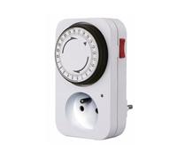Perel Temporizador de 24 Horas, mecánico, 230 V, 16 A, 3680 W, FRANCÉS Tipo E, Blanco