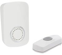 Perel Timbre Inalámbrico Clavija IP44 150 Metros Blanco 2 Piezas