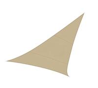 Perel Toldo Vela Triangular, 3.6 x 3.6 x 3.6 m, poliéster 180 g/m2, Permeable al Agua, Transpirable, protección UV, jardín terraza balcón Piscina, Color champán, Anillas de Acero