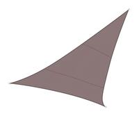 Perel Toldo Vela Triangular 5 x 5 x 5 m para jardín y terraza, poliéster Transpirable e Impermeable 160 g/m², protección UV 90%, Anillas de Acero Inoxidable, Taupe