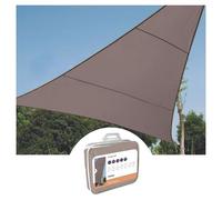 Perel Vela de Sombra Triangular 3.6 x 3.6 x 3.6 m de poliéster hidrófugo para jardín y terraza, protección UV 90%, Taupe