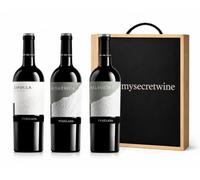 Perelada Vinos de Finca - Pack 3 Botellas 75 inca Espolla, Finca La Garriga y Finca Malaveïna - D.O. Empordà - Con Caja de Madera MySecretWine - Selección de Vinos para Regalo