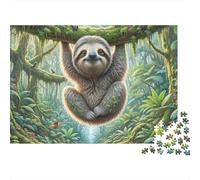 Pereza Selva Puzzle de 1000 Piezas Juego de Puzzle 1000 Piezas Puzzle para Adultos Papel Relajación Decoración Hogar 38x26cm/1000pcs