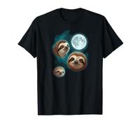 Perezoso 3 Perezosos Aullando a la Luna Divertido Extraño Maldito Camiseta