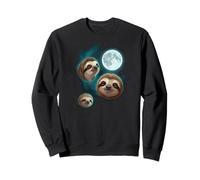 Perezoso 3 Perezosos Aullando a la Luna Divertido Extraño Maldito Sudadera