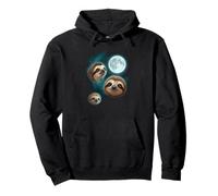 Perezoso 3 Perezosos Aullando a la Luna Divertido Extraño Maldito Sudadera con Capucha