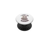 Perezoso Bebiendo café Que no Hago por la mañana PopSockets PopGrip Adhesivo