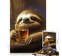 Perezoso Bebiendo Whisky Bourbon, Rompecabezas de 1000 Piezas para Adultos, Regalo, Juguete de Habilidad, Alivio del estrés, Corte Exacto, Lista de Deseos de Papá Noel 50x75cm