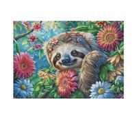 Perezoso Bosque Florido Vida Silvestre Naturaleza Salvaje Rural Bonito Sereno Puzzle 300 Piezas para Adultos Divertido Estimulante Y Creativo Actividades En Familia Y Amigos 300 PCS（40x28cm）