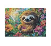 Perezoso Bosque Florido Vida Silvestre Naturaleza Salvaje Rural Bonito Sereno Puzzle 300 Piezas para Adultos Divertido Estimulante Y Relajante Ideal para Hobby Y Pasatiempos Diarios 300 PCS（40x28cm）