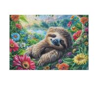 Perezoso Bosque Florido Vida Silvestre Naturaleza Salvaje Rural Bonito Sereno Puzzle 300 Piezas para Adultos Agradable Divertido Y Relajante Pasatiempos Y Hobby 300 PCS（40x28cm）
