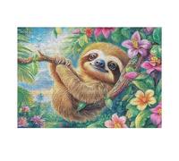 Perezoso Bosque Florido Vida Silvestre Naturaleza Salvaje Rural Bonito Sereno Puzzle 300 Piezas para Adultos Relajante Divertido Y Estimulante Aficionados A Puzzles Y Hobby 300 PCS（40x28cm）