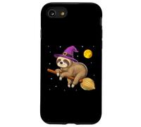 Perezoso Bruja Montando Escoba Halloween Aterrador Divertido Carcasa para iPhone SE (2020) / 7/8