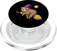 Perezoso Bruja Montando Escoba Halloween Aterrador Divertido PopSockets PopGrip para MagSafe