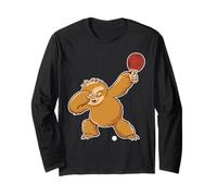 Perezoso con Bola De Tenis De Mesa Ping Pong Tenis De Mesa Manga Larga