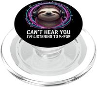 Perezoso Escuchar K-Pop Funny Music Lover PopSockets PopGrip para MagSafe