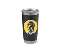 Perezoso feliz se relaja en bicicleta como un profesional Vaso térmico de acero inoxidable de doble pared