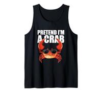 Perezoso Halloween Diciendo Amante del Cangrejo Divertido fingir Que Soy un Cangrejo Camiseta sin Mangas