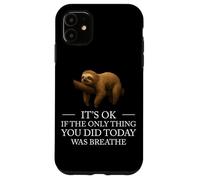 Perezoso Inspirador Lazy Monday Cita Mentalidad Positiva Amor Propio Carcasa para iPhone 11