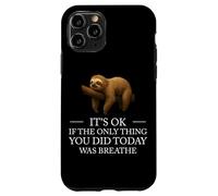 Perezoso Inspirador Lazy Monday Cita Mentalidad Positiva Amor Propio Carcasa para iPhone 11 Pro