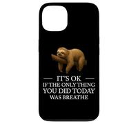 Perezoso Inspirador Lazy Monday Cita Mentalidad Positiva Amor Propio Carcasa para iPhone 13